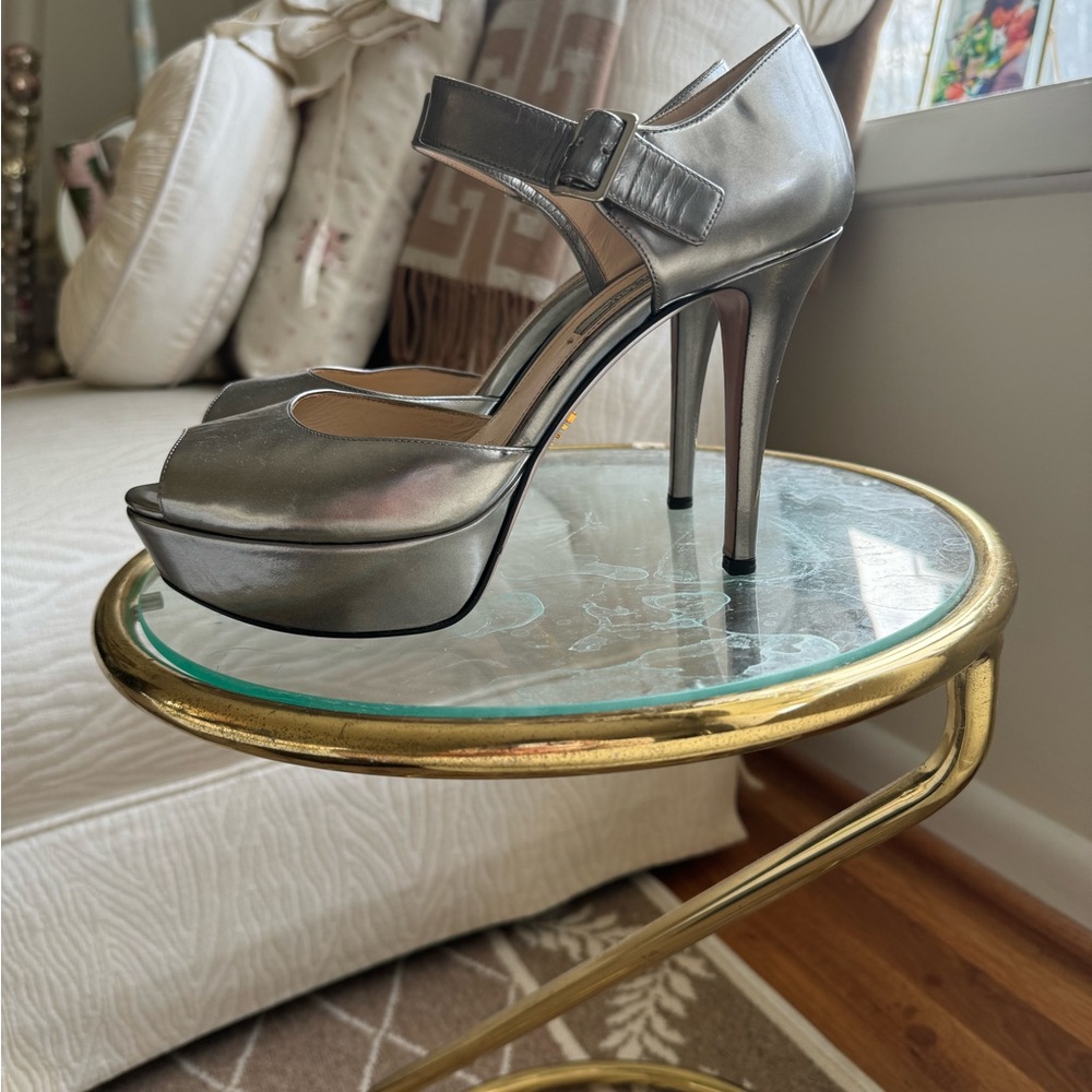 Prada Argento Platforms Size 40 - image 2